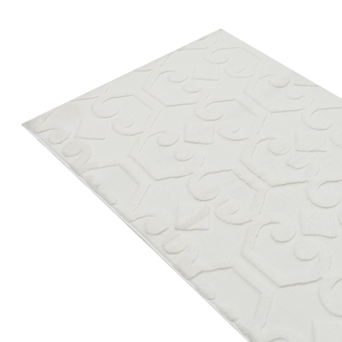 TEPPICH Cremeweiß 80/300 cm Gannett - Creme/Weiß, Textil (80/300cm) - Beliani