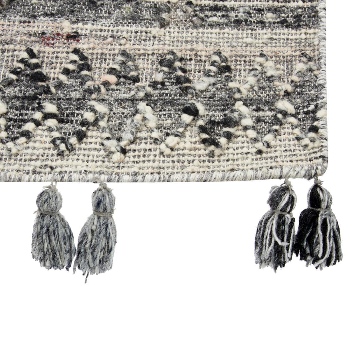 KELIM-TEPPICH Aratashen 230/160 cm - Grau, Textil (160/230cm) - Beliani