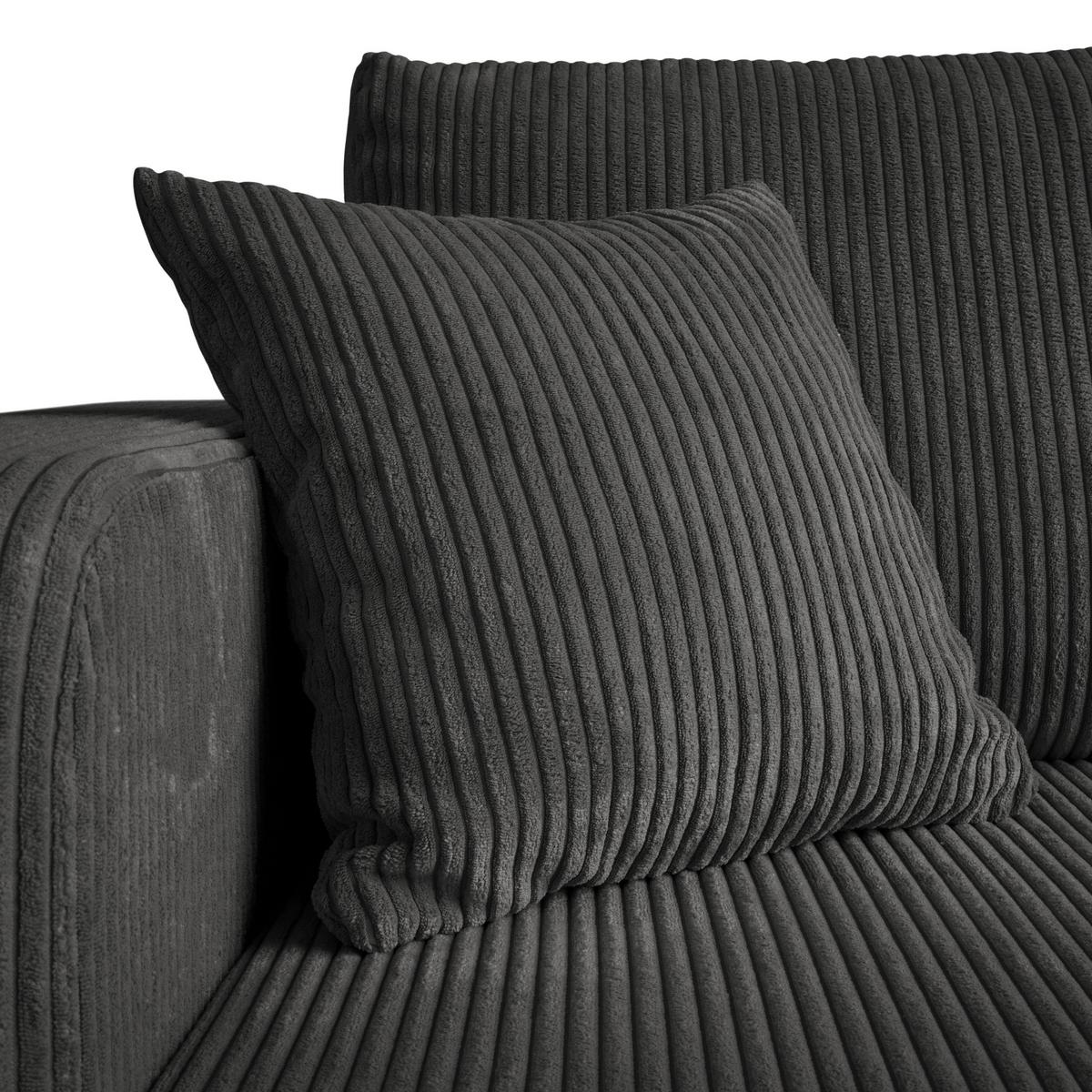 ECKSOFA PRESTIGE U mit Schlaffunktion, Poso 34 - Dunkelgrau, Textil (317/83/143cm) - Lookway