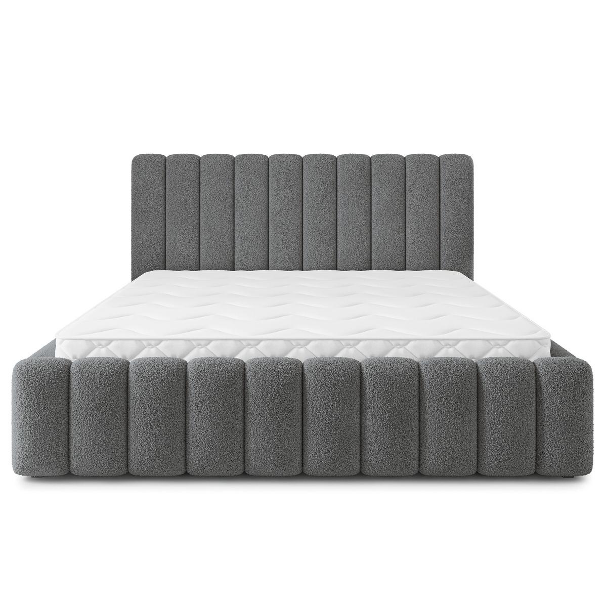 POLSTERBETT DINESE Q 120x200 cm mit Bettkästen - Grau - Grau, Holz (120/200cm) - MASSENO
