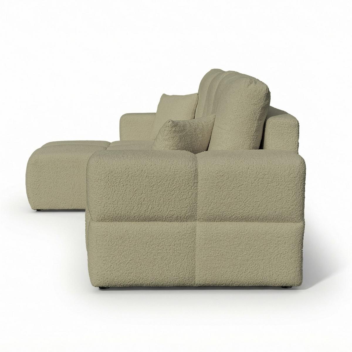 ECKSOFA Denise Mit Schlaffunktion - Grün, Holzwerkstoff/Textil (148/250cm) - Fun Möbel