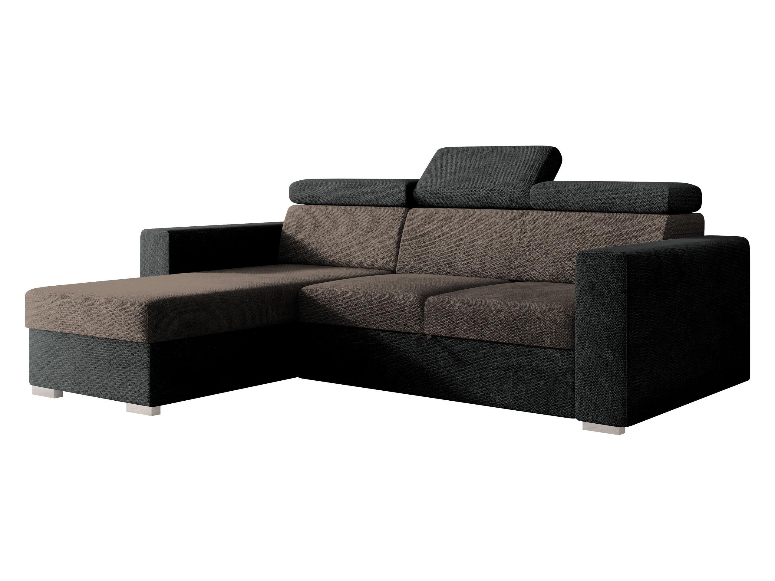 ECKSCHLAFSOFA Pedro 2rLC - Anthrazit/Silberfarben, Holz/Kunststoff (235/170cm) - MIRJAN24