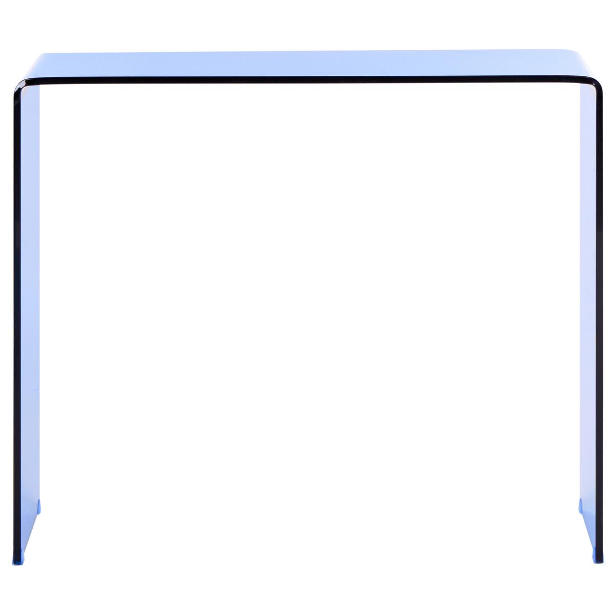KONSOLENTISCH Sicherheitsglas Blau Kendall - Blau, Glas (90/75/30cm) - Beliani