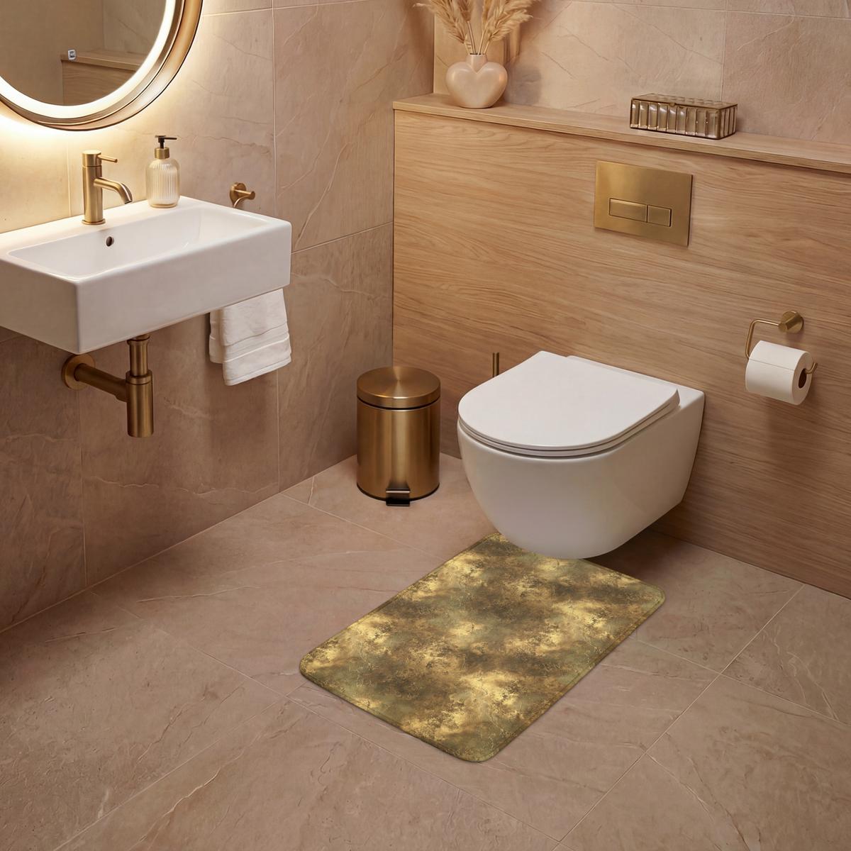 WC-VORLEGER Antik - Metallic-Look - Gold WC Teppich 40x60 cm - Goldfarben, Textil (40/1cm) - OnlyWow