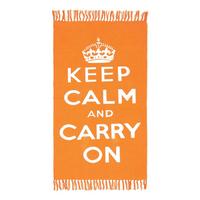 BAUMWOLLTEPPICH Keep Calm and Carry On 60/100 cm - Orange, Textil (60/100cm) - Homescapes