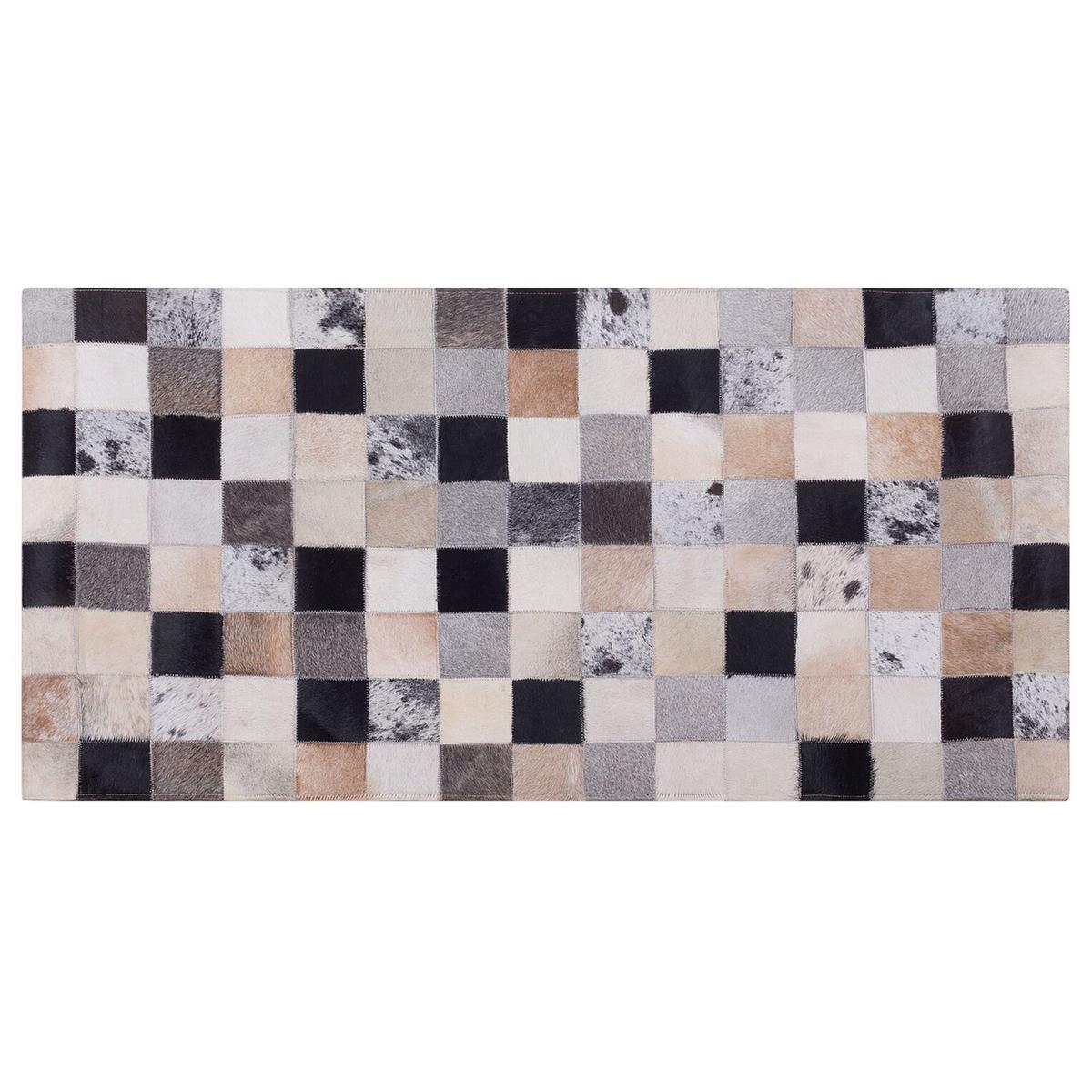 PATCHWORK-TEPPICH Rize 150/80 cm - Multicolor, Fell (80/150cm) - Beliani