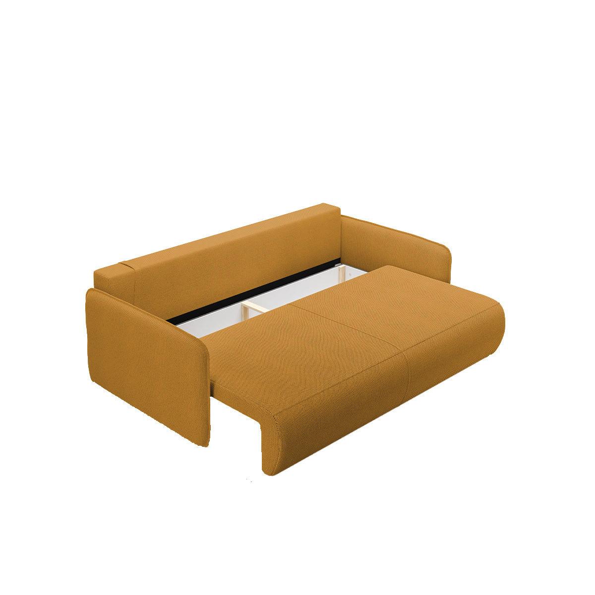 SOFA Claudio 3 Sitzplätze Senfgelb - Gelb, Holz (216/86/105cm) - Petits-meubles
