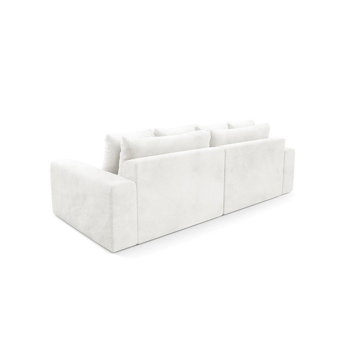 SOFA Paola 3 Sitzplätze Gebrochenes Weiß - Weiß, Holz (272/86/120cm) - Petits-meubles