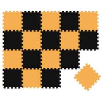 SPIELMATTE ab Null - 180/90 cm Puzzlematte Schwarz - Multicolor, Kunststoff (30/30cm) - Littletom