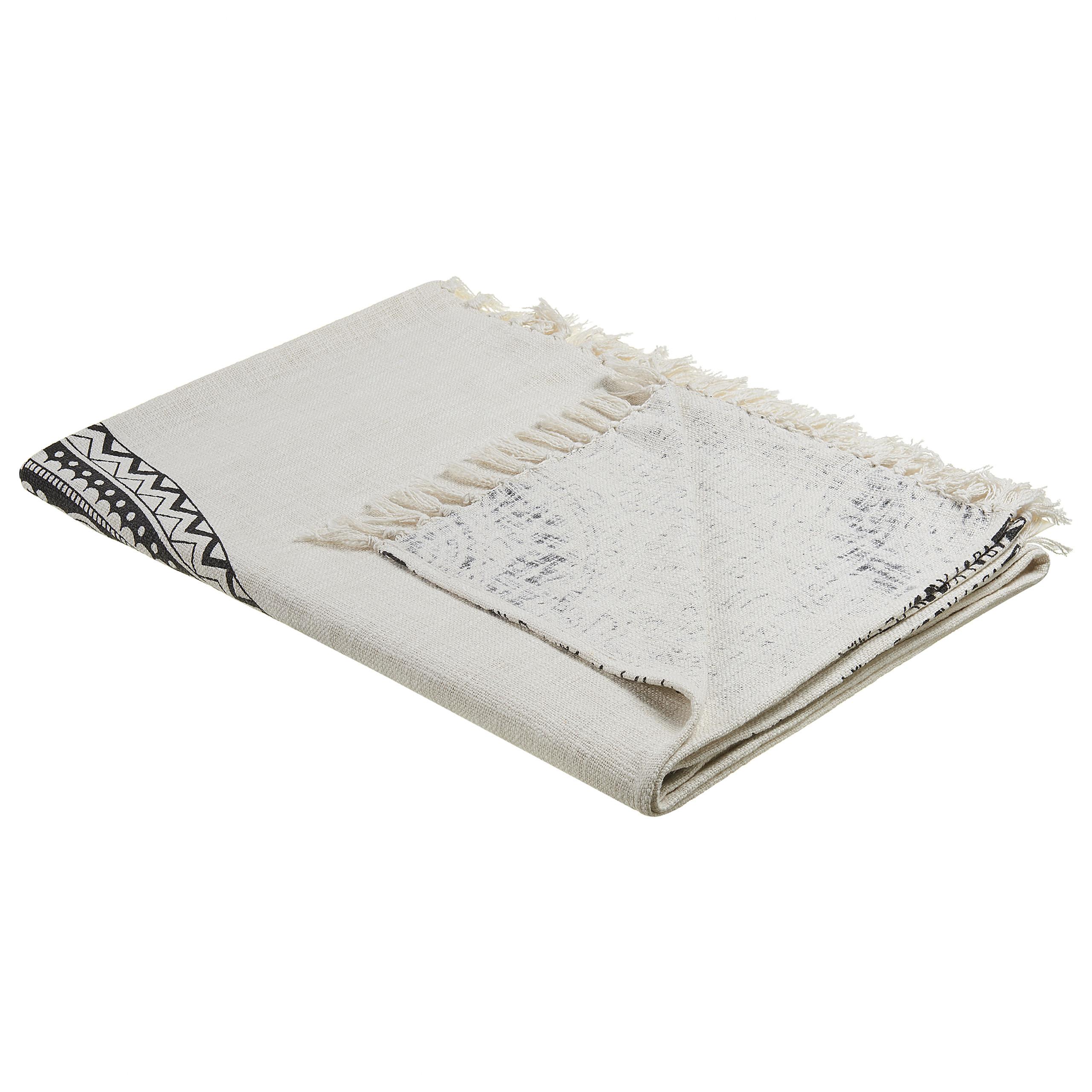 DECKE Beige Berhampore 130/180 cm - Beige, Naturmaterialien/Textil (130/180cm) - Beliani
