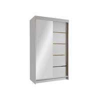 SCHIEBETÜRENSCHRANK Vigo III - Goldfarben/Weiß, Holzwerkstoff/Metall (100/200/58cm) - MIRJAN24