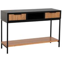 KONSOLENTISCH aus Metall und Holz, 120x40x69cm - Braun, Holz (40/120/69cm) - Wanderlust