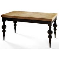 RECHTECKIGER Esszimmertisch LENA, ausziehbarer Tisch, Größe: 170-250X90X78,5 cm, Wohnzimmertisch Farbe: LANCELOT, mit Tischbeinen in Farbe Schwarz - Beige/Schwarz, Holzwerkstoff (170/80/79cm) - Alpi-Möbel
