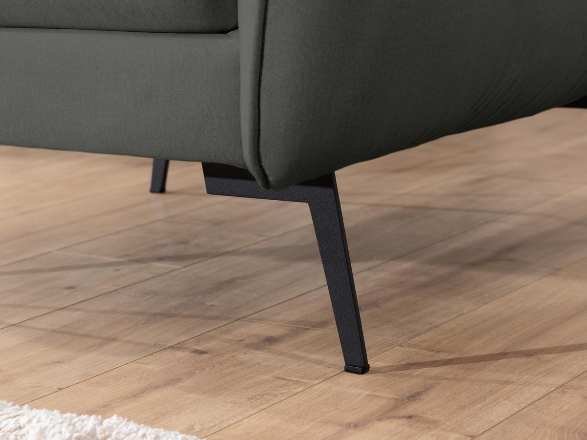 2-SITZER-SOFA Nordloft Dunkelgrau Samt - Dunkelgrau/Schwarz, Holz/Textil (174/86/100cm) - S-Style Möbel
