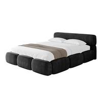 POLSTERBETT mit Bettkasten und Lattenrost, Bett mit Matratze H3/H4 - ELVA-v1 180x200 Schwarz - Schwarz, Holzwerkstoff/Textil (180/200cm) - ALTDECOR