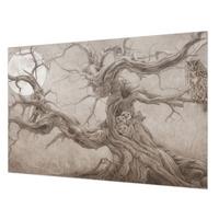 FOTOTAPETE 104x70 cm - Nachtvögel - Beige, Textil (104/70cm) - Wallfluent