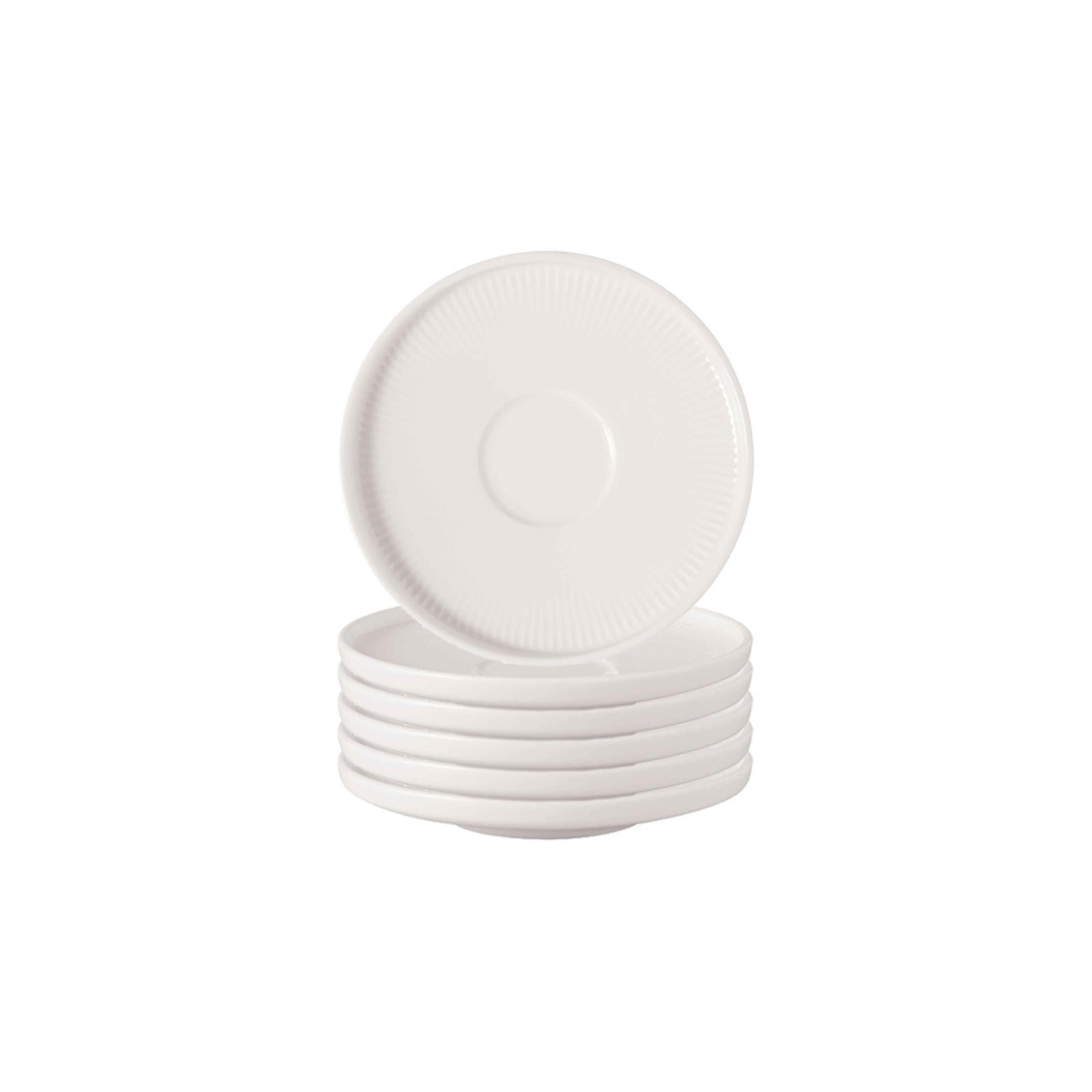 KAFFEEUNTERTASSEN Afina weiß ø 14,2 cm 6er Set - Weiß, Keramik (14.2cm) - Villeroy & Boch