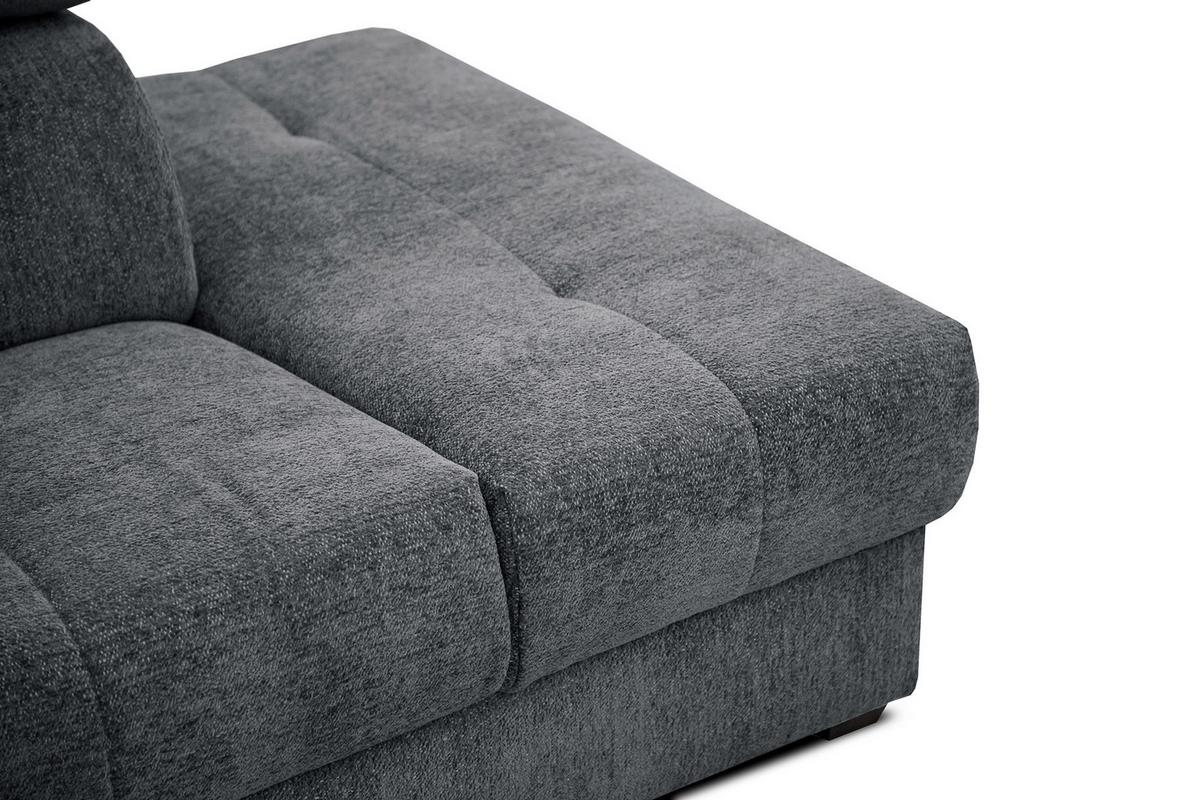 ECKSOFA CALVERA 5-Sitzer mit 1 Relaxfunktion, graphitfarben - Graphitfarben, Holzwerkstoff/Textil (297/239cm) - Wozimo