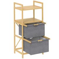 WÄSCHEKORB 35,4 L Wäschesammler, Natur - Naturfarben, Naturmaterialien (34/96/44cm) - HOMCOM