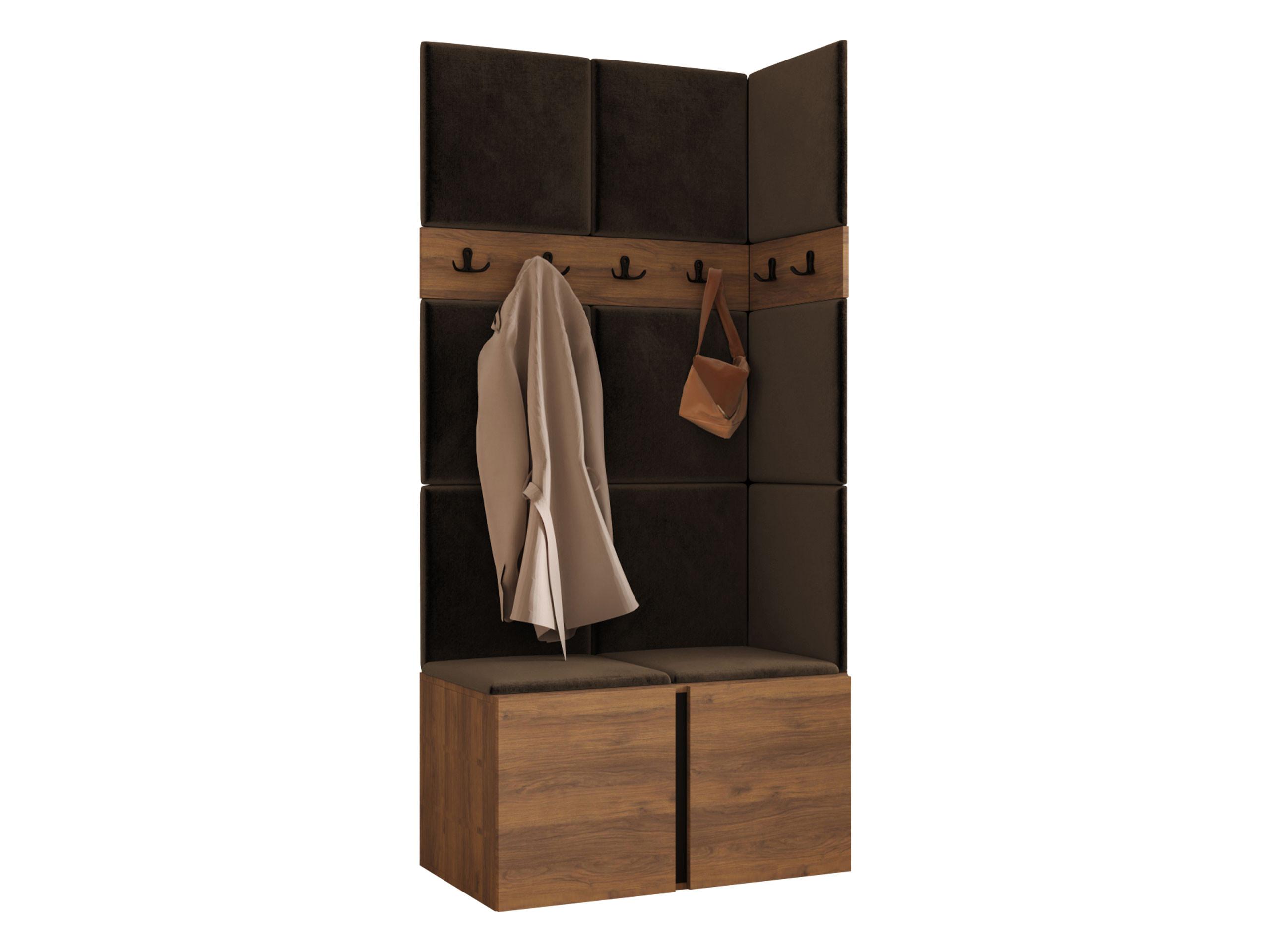 GARDEROBEN-SET Orion I - Nussbaumfarben/Braun, Holzwerkstoff/Kunststoff (84/186/46cm) - MIRJAN24
