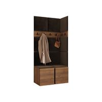 GARDEROBEN-SET Orion I - Nussbaumfarben/Braun, Holzwerkstoff/Kunststoff (84/186/46cm) - MIRJAN24