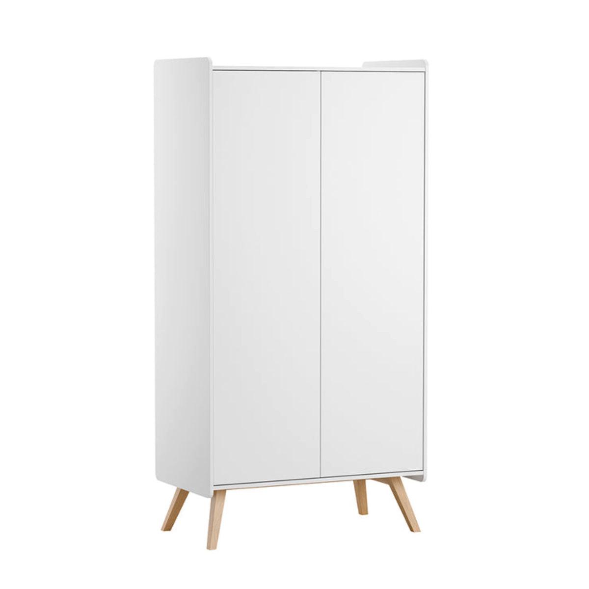 SCHRANK 2 Türen Vintage Weiß - Weiß, Holzwerkstoff (100/200/58cm) - Petits-meubles