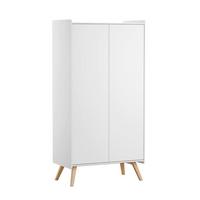 SCHRANK 2 Türen Vintage Weiß - Weiß, Holzwerkstoff (100/200/58cm) - Petits-meubles