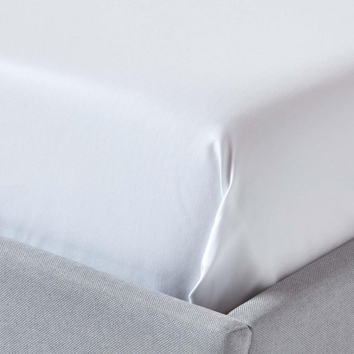 BETTLAKEN ohne Gummizug, Ägyptische Baumwolle, Fadendichte 1000 - Weiß, Textil (240/275cm) - Homescapes
