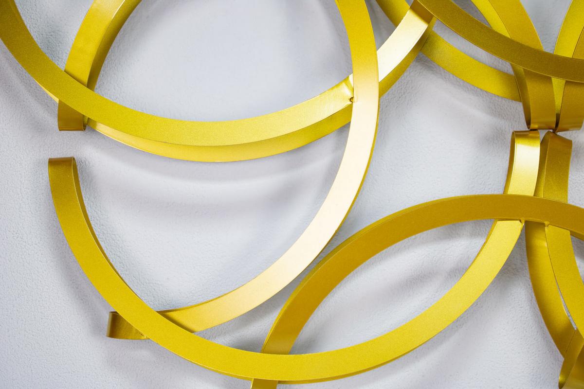 WANDDEKO Gold 115/62 cm - Goldfarben, Metall (5.81/62/11cm) - KUNSTLOFT