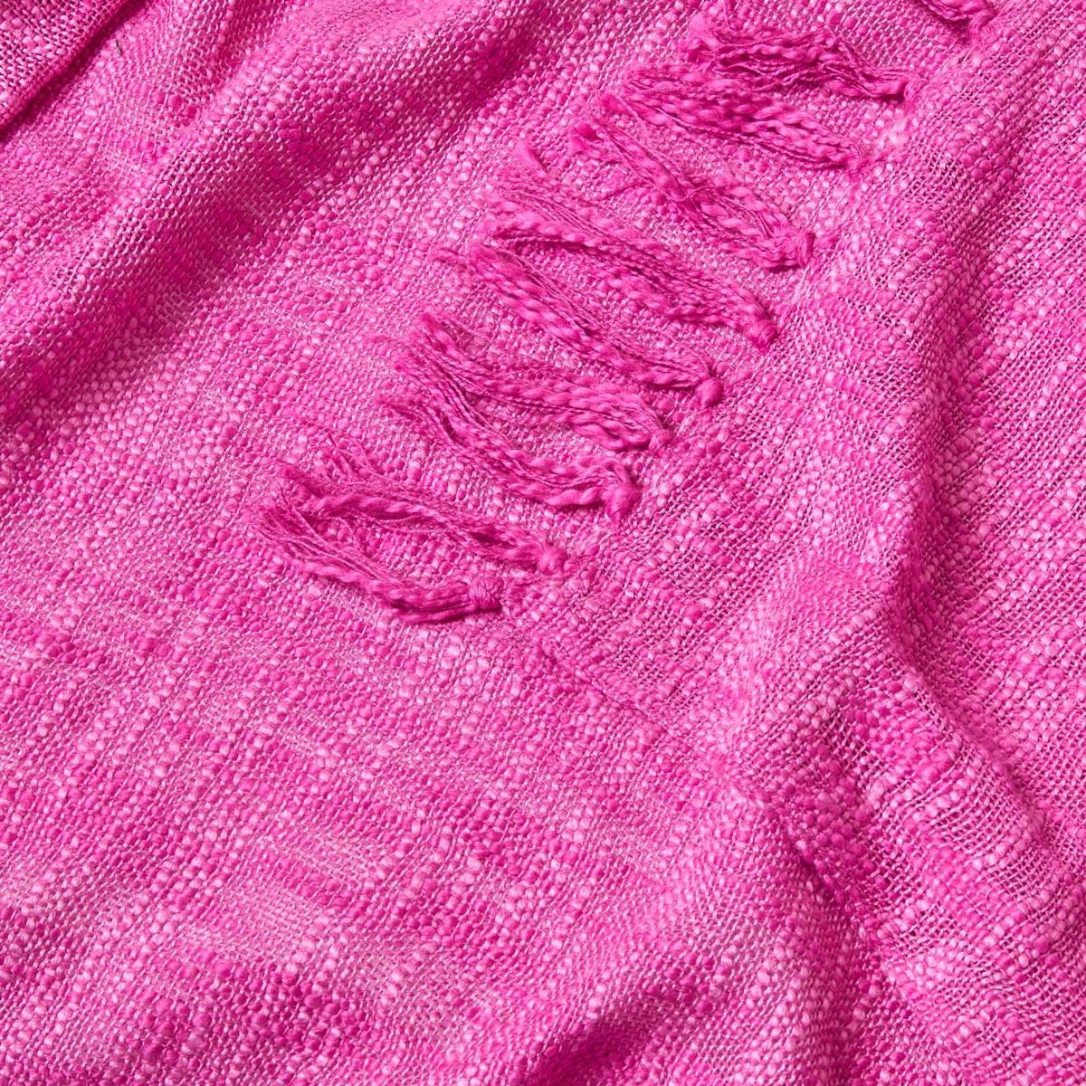 WOHNDECKE Nirvana Slub 225/255 cm, 100% Baumwolle - Pink, Textil (225/225cm) - Homescapes