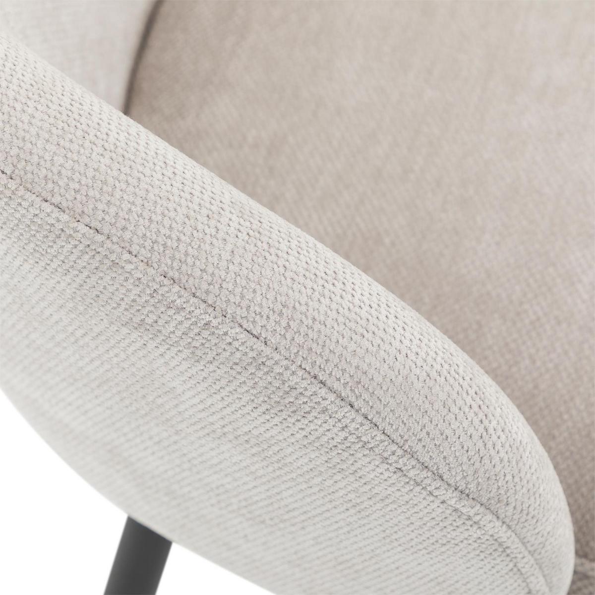 ESSZIMMERSTÜHLE KURSI 2er-Set grau - Grau, Textil (57/77/60cm) - IDIMEX