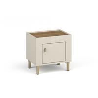 NACHTTISCH Monta mit 1 Tür , Kaschmir - Kaschmir, Holzwerkstoff (48/47/36cm) - Beautysofa