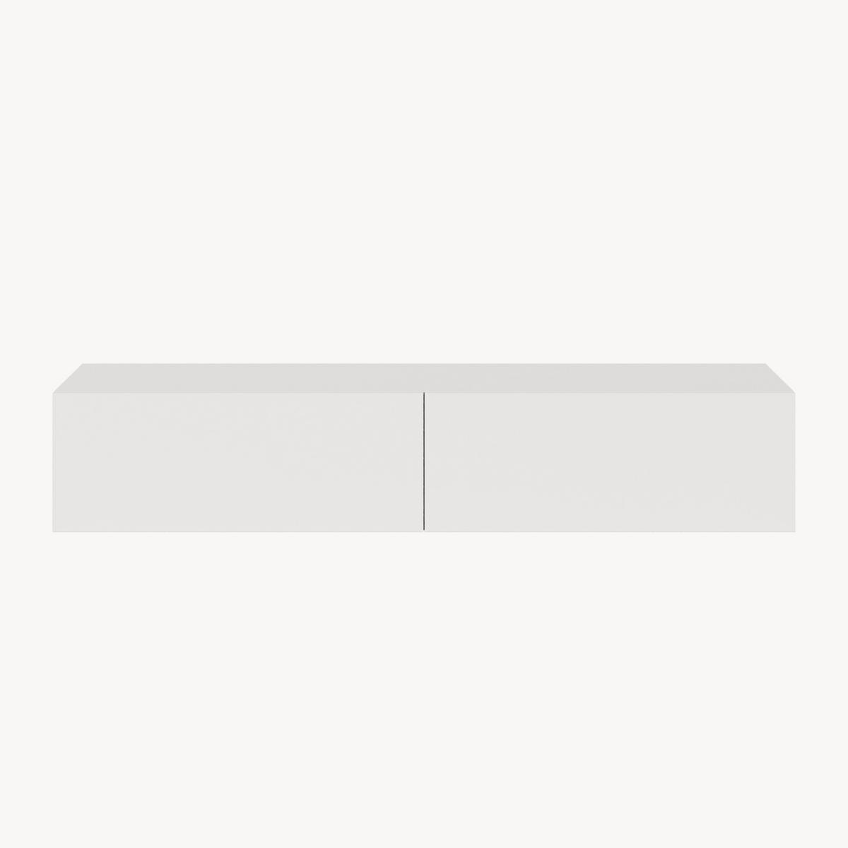 HÄNGELOWBOARD Evaton - Weiß, Holzwerkstoff (160/30/31.5cm) - [en.casa]