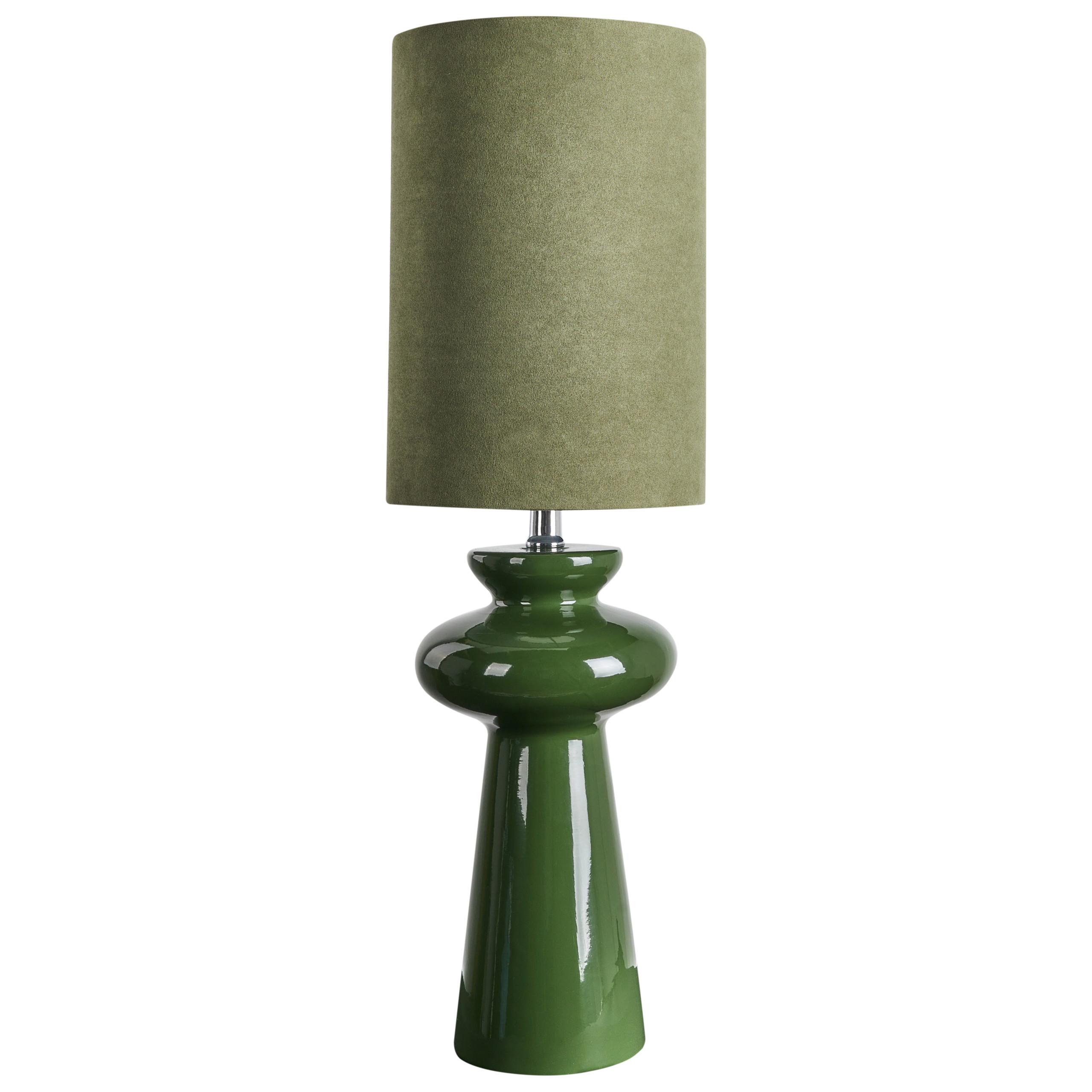 TISCHLAMPE Grün Oteros - Olivgrün, Textil (19/19/62cm) - Beliani