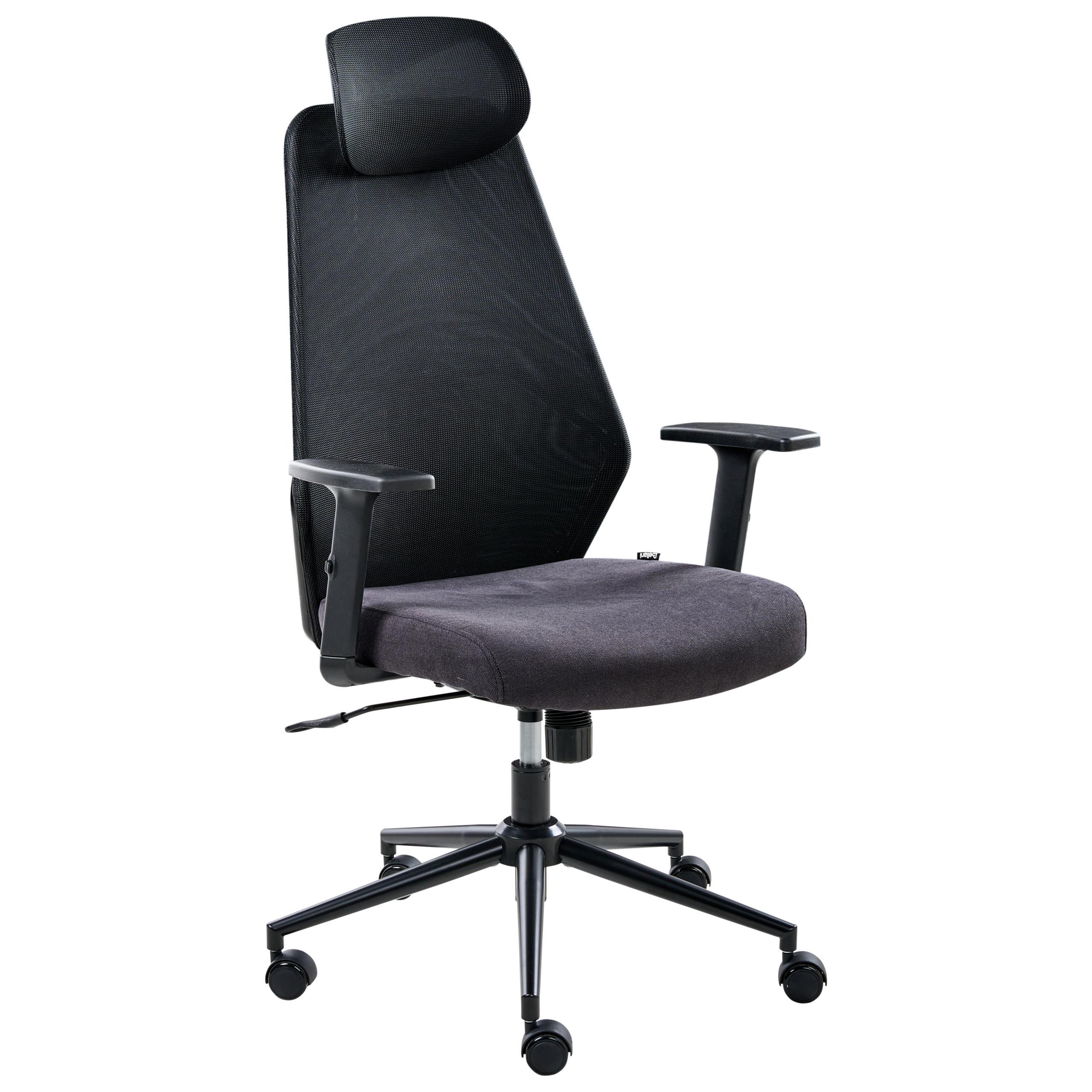 BÜROSTUHL Schwarz Oryn - Schwarz, Textil (71/111/65cm) - Beliani