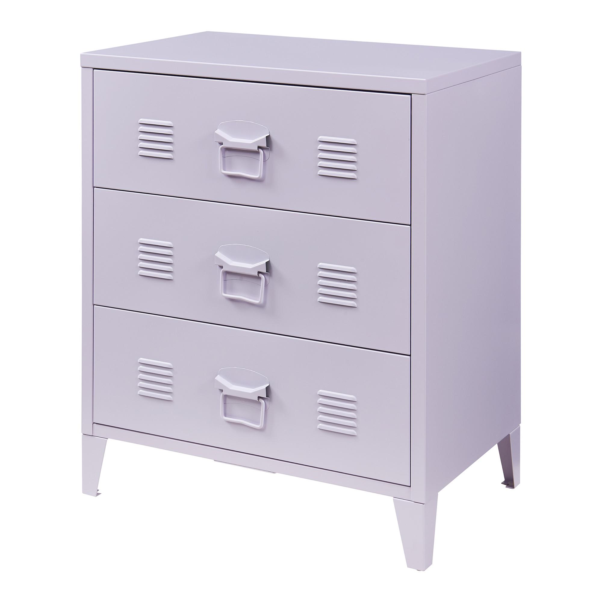METALLSCHRANK Hämeenlinna - Lila, Metall (60/72/40cm) - [en.casa]
