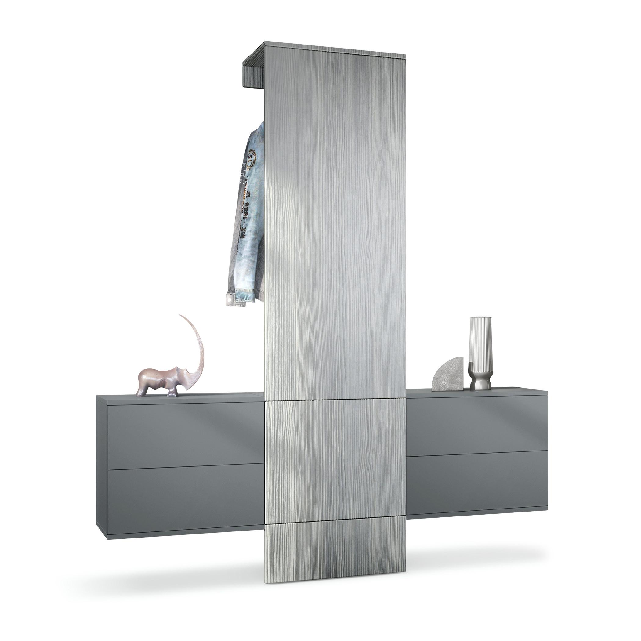 GARDEROBE Carlton Paneel in Avola-Anthrazit - Anthrazit, Holzwerkstoff (157/193/35cm) - Vladon