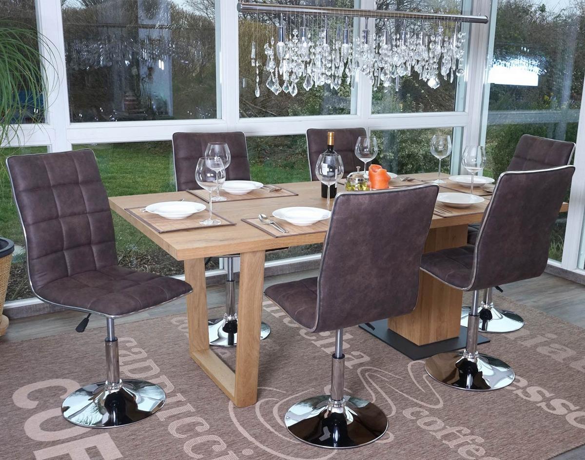 ESSZIMMERSTUHL Dunkelbraun 6er-Set - Dunkelbraun, Textil (43/103/54cm) - MCW