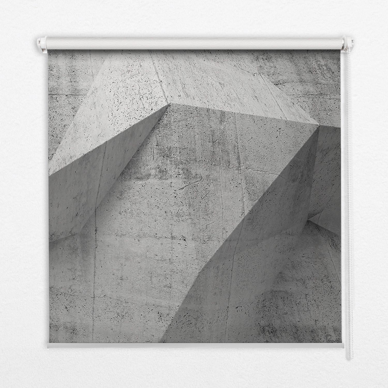 INNENROLLO - Fensterrollo - Rollo - 70x140 cm - 3D-Steinwand - Grau, Kunststoff (70/140/0.5cm) - TULUP