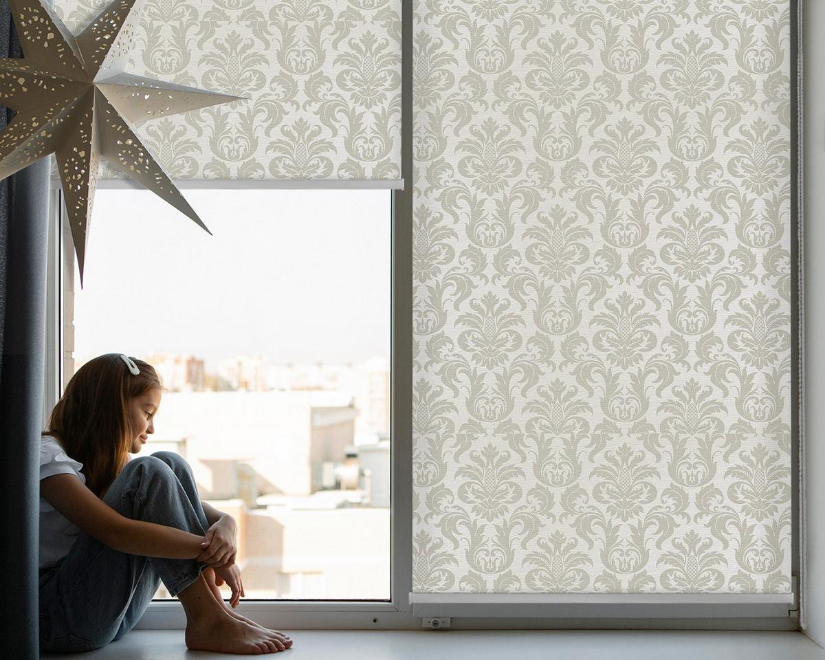 INNENROLLO - Fensterrollo - Rollo - 100x100 cm - Beige Muster - Beige, Kunststoff (100/100/0.5cm) - TULUP