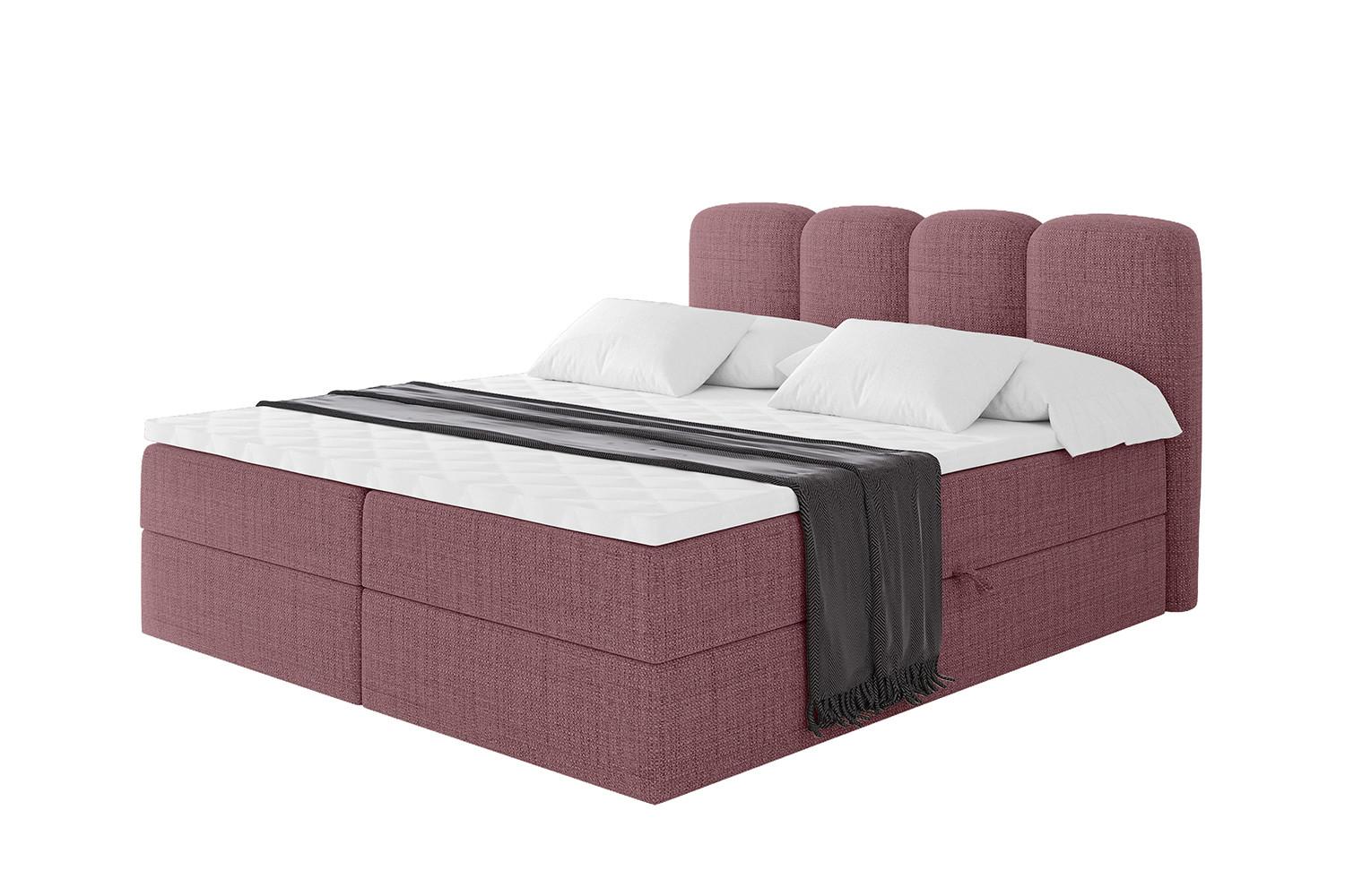 BOXBETT mit Matratze H4 - NINA - 180x200 cm - Altrosa - Pink, Holzwerkstoff (180/200cm) - ALTDECOR