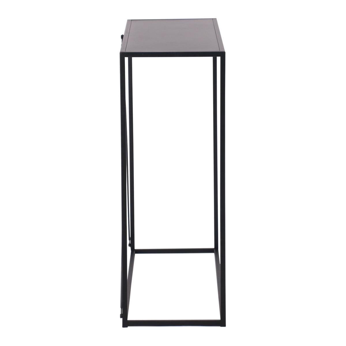 KONSOLENTISCH Austevoll - Schwarz, Metall (30/90/80cm) - [en.casa]
