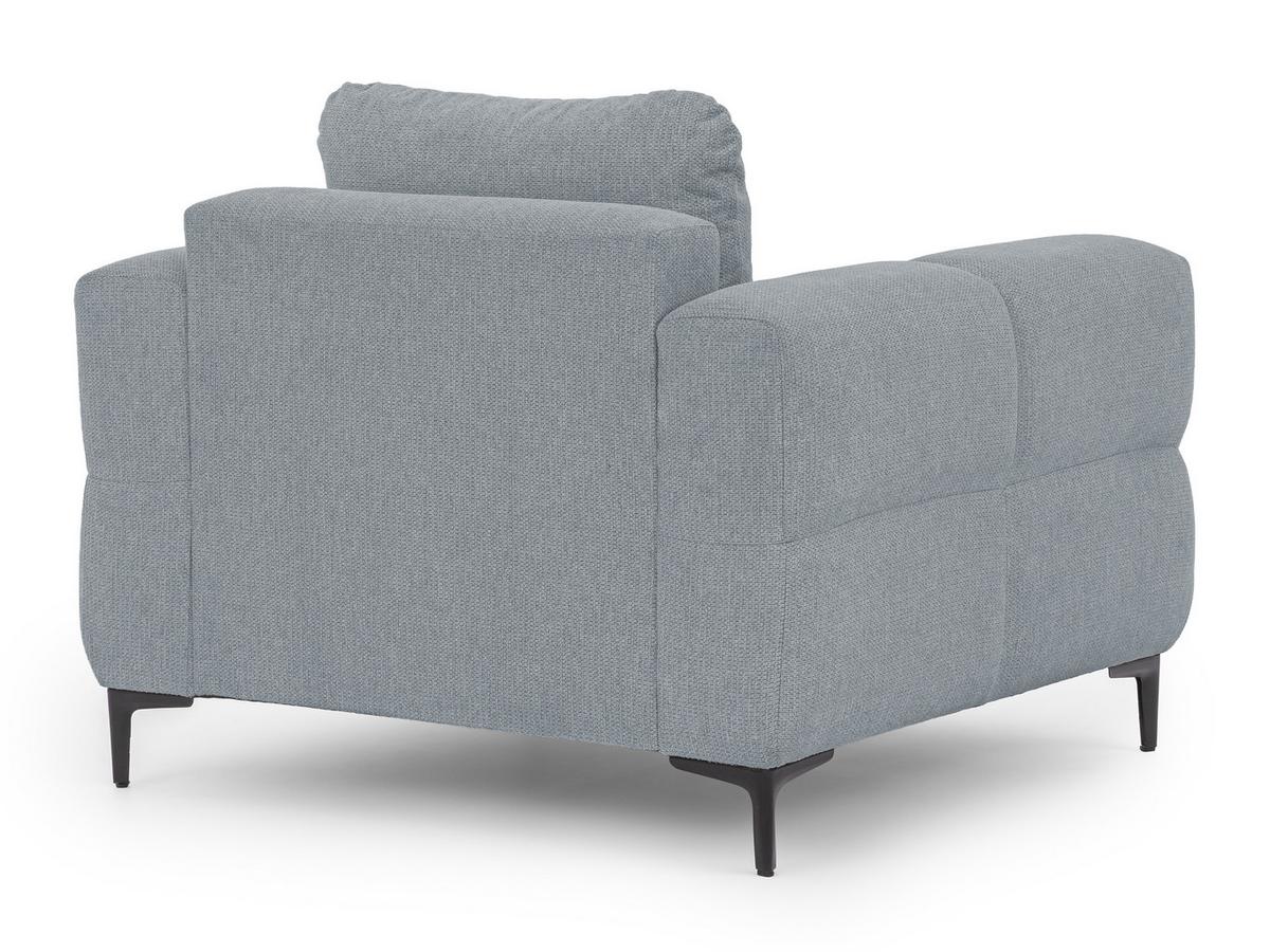 SESSEL Cardea in Bubble-Optik aus weichem Grau Strukturstoff mit hohem Sitzkomfort - Schwarz/Grau, Holz/Textil (102/80/97cm) - S-Style Möbel