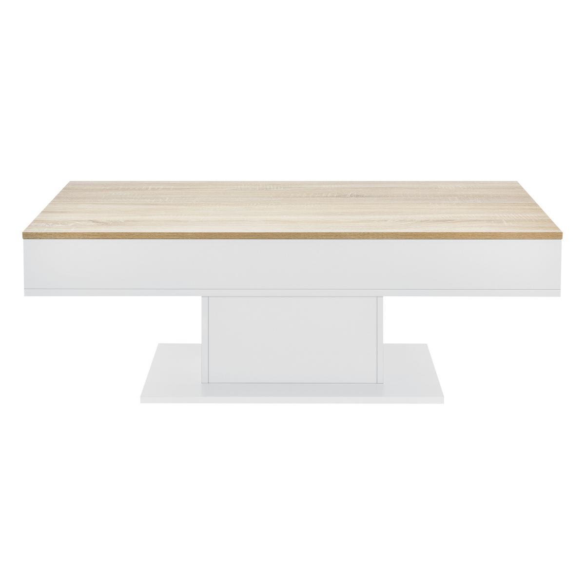 COUCHTISCH Lünen 110/60/40 - Eichefarben, Holzwerkstoff (60/110/40cm) - [en.casa]