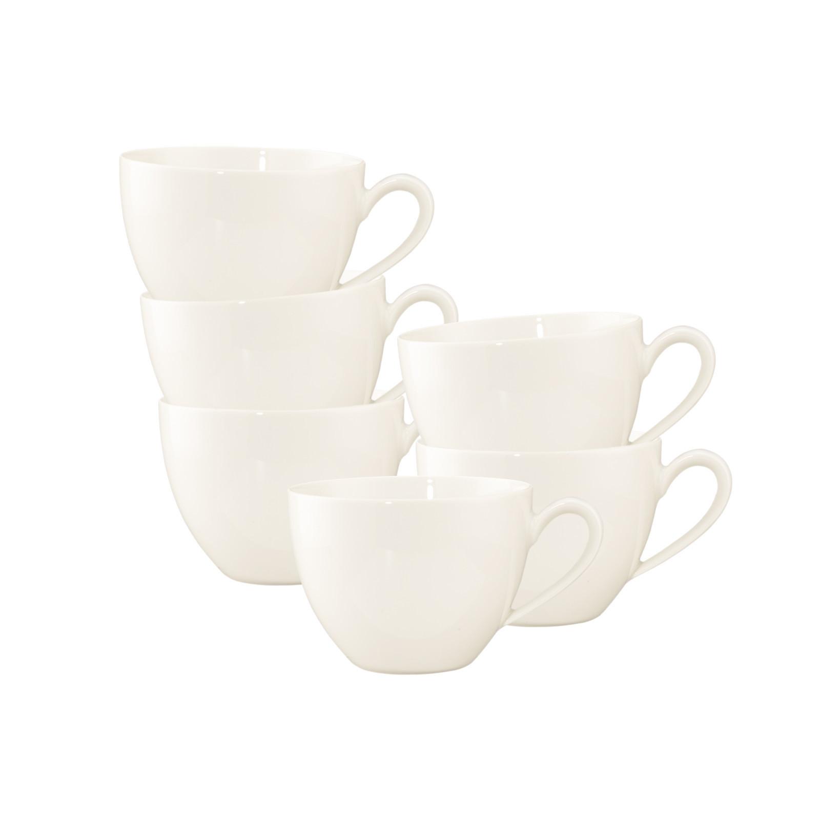 KAFFEETASSEN Savona Fine Diamond creme 270 ml 6er Set - Creme, Keramik (0.27L) - Seltmann Weiden