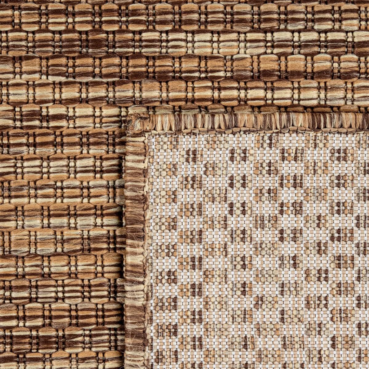 FLACHWEBTEPPICH, einfarbig, aus Polypropylen, Braun-Beige, Ø 80 cm - Braun, Textil (80/80cm) - KADIMA DESIGN