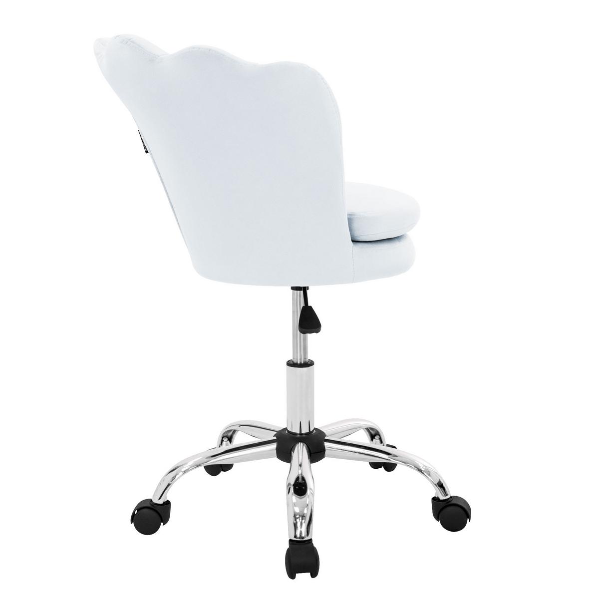 BÜROSTUHL Samt Hellblau - Blau, Metall (55/85/60cm) - ML-DESIGN
