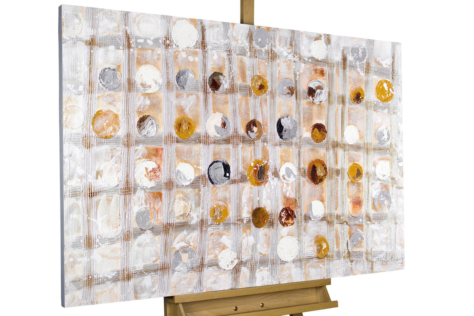 ÖLGEMÄLDE 120/80 cm - Silberfarben/Goldfarben, Holz/Textil (120/80cm) - KUNSTLOFT