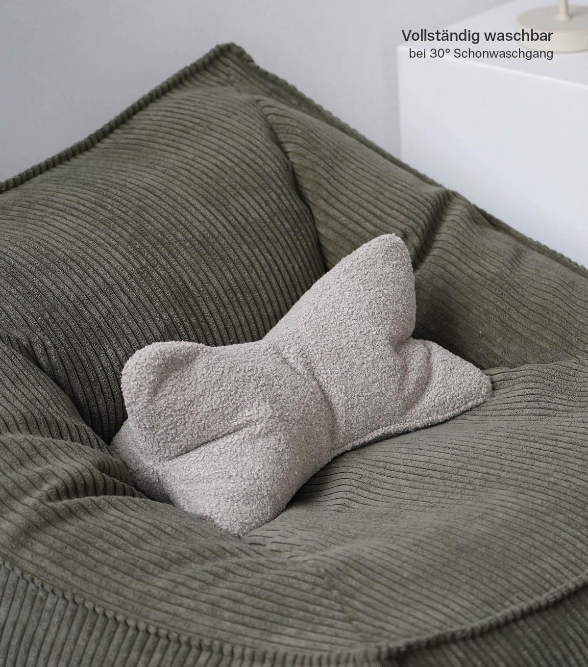 NACKENKISSEN Der Leseknochen - Beige, Textil (42/22cm) - Mokebo