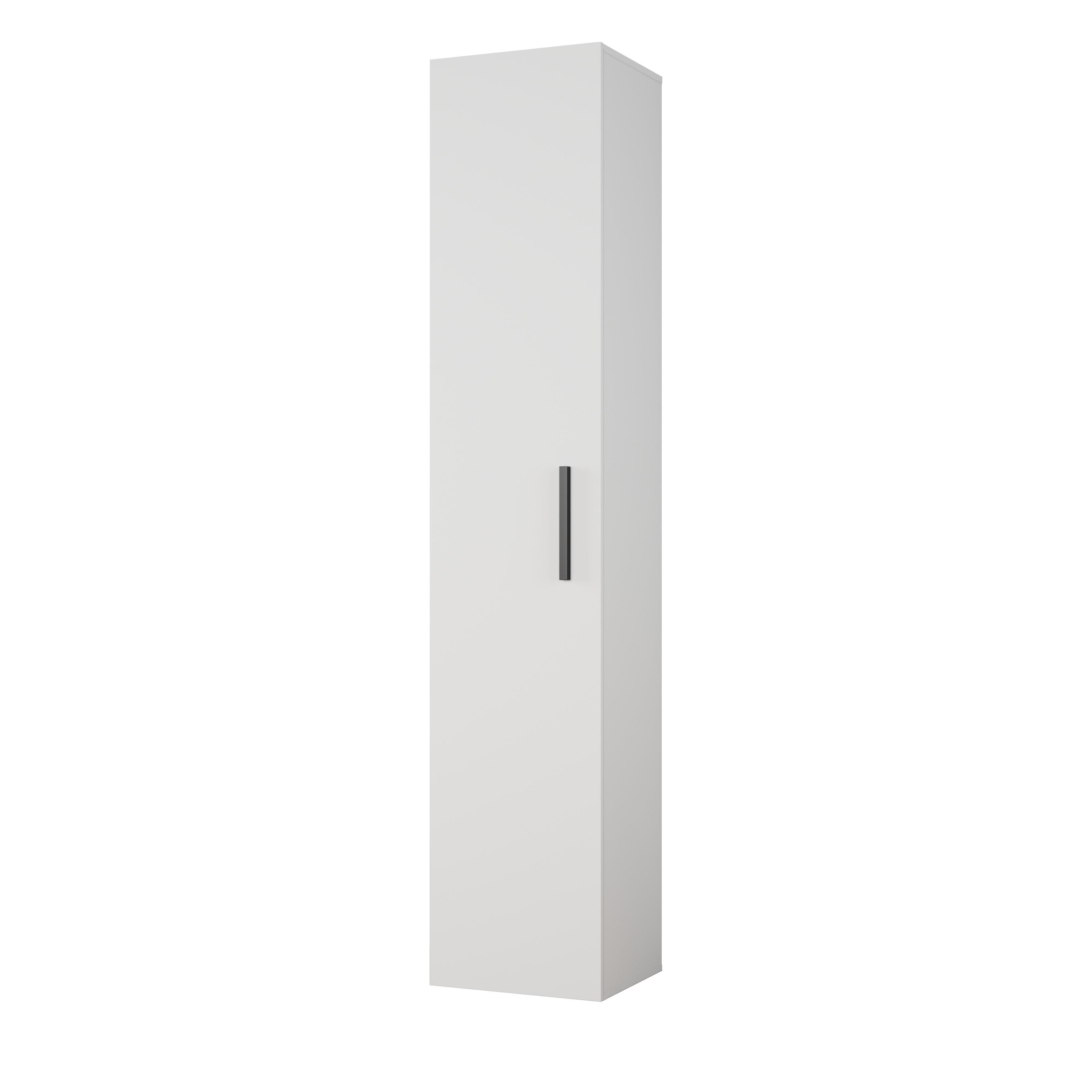 GARDEROBENSCHRANK Rosanno IVR Weiß 40/204/40 cm – Modern - Weiß, Holzwerkstoff/Kunststoff (40/204/40cm) - AX Living